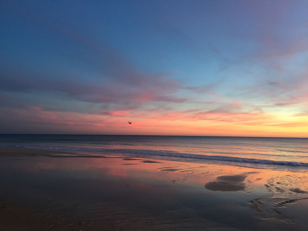 Abendstimmung am Strand von Mesperleuc, Plouhinec, Bucht von Audierne, Ferienhaus Ker Armor