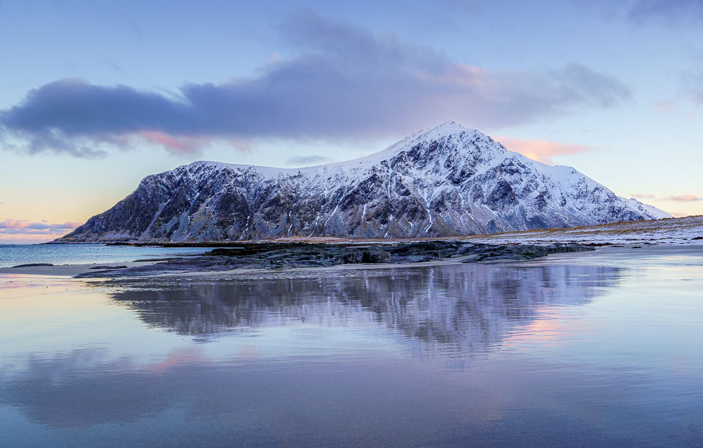 Lofoten: Morgenstimmung am Skagsanden Beach