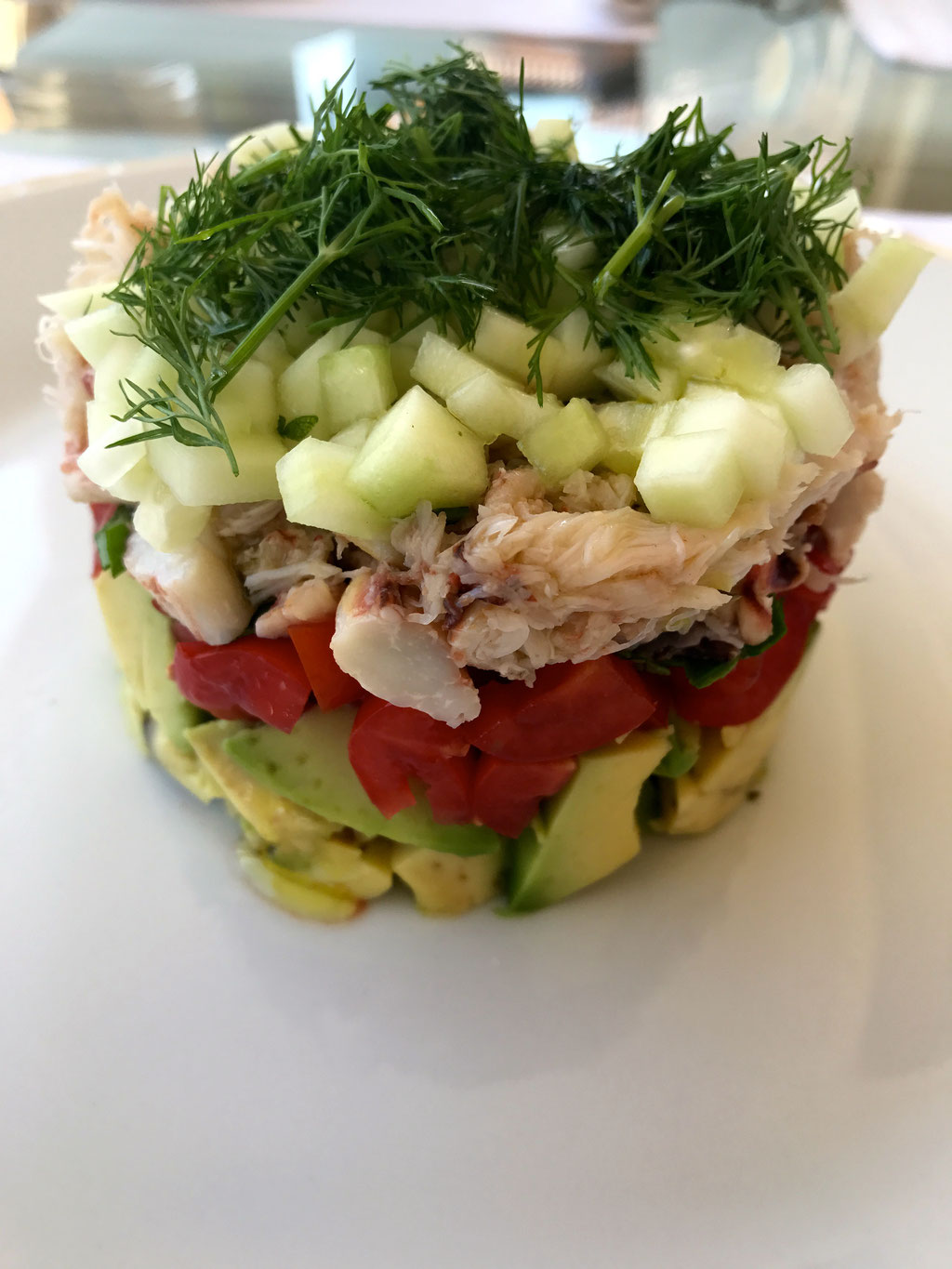 Crab salad with gazpacho vinaigrette by ZsL  