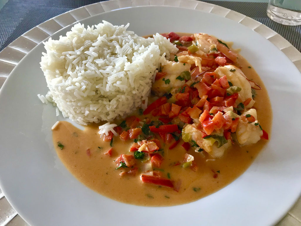 Shrimps Thai style with basmati rice by ZsL