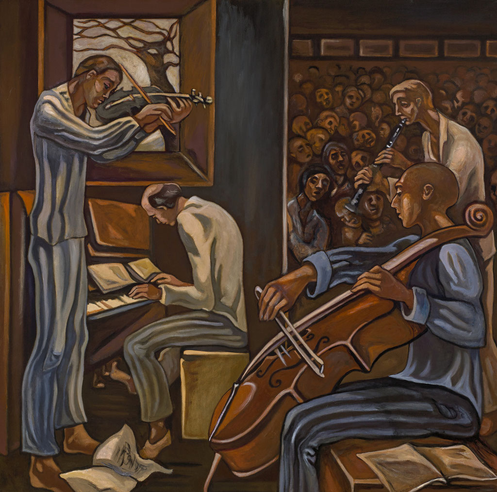 ©Wendy Van Haerlem, Quartet for the End of Time, 1999, oil on canvas, 44 x 44 inches / 112 x 112 