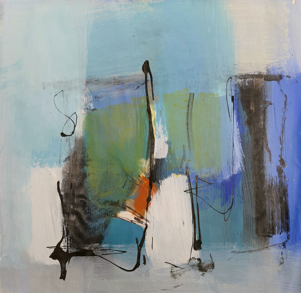 2020/18, Flächen, Formen, Papier, 30x30 cm