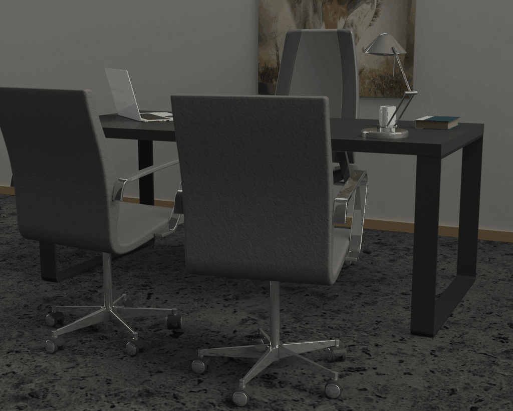 pied de table design en métal pour bureau