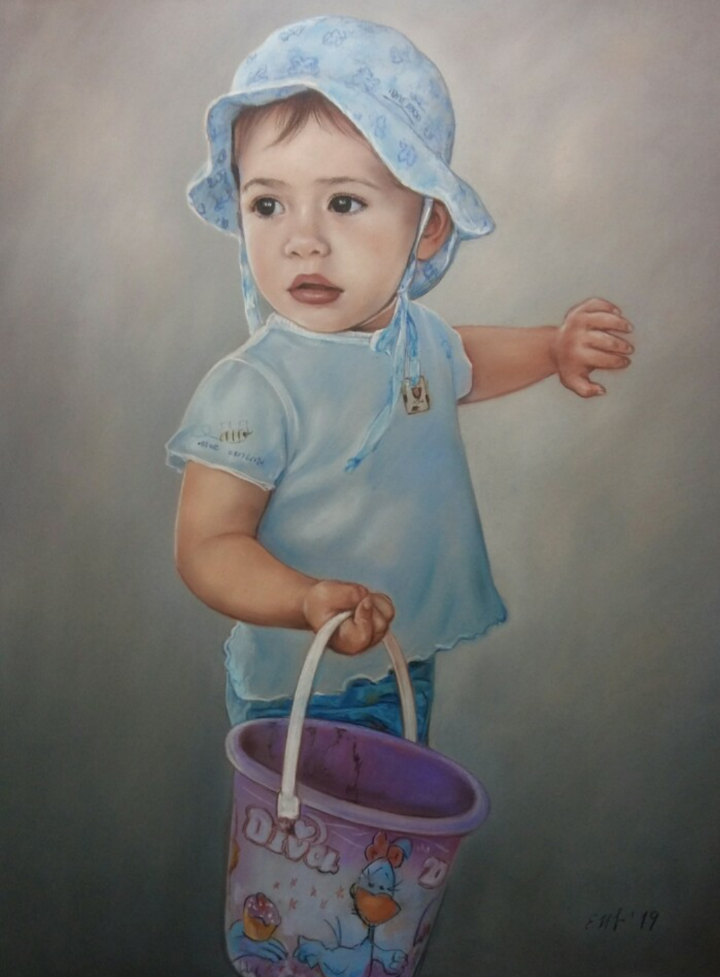 Kinder Portrait Pastell