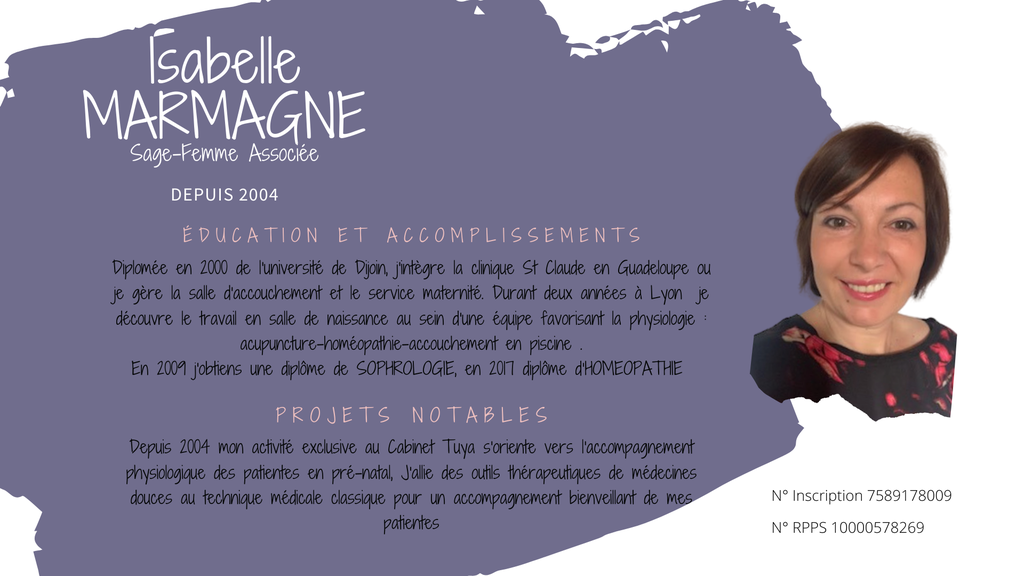 Associée Isabelle Marmagne Cabinet sagesfemmes Tuya