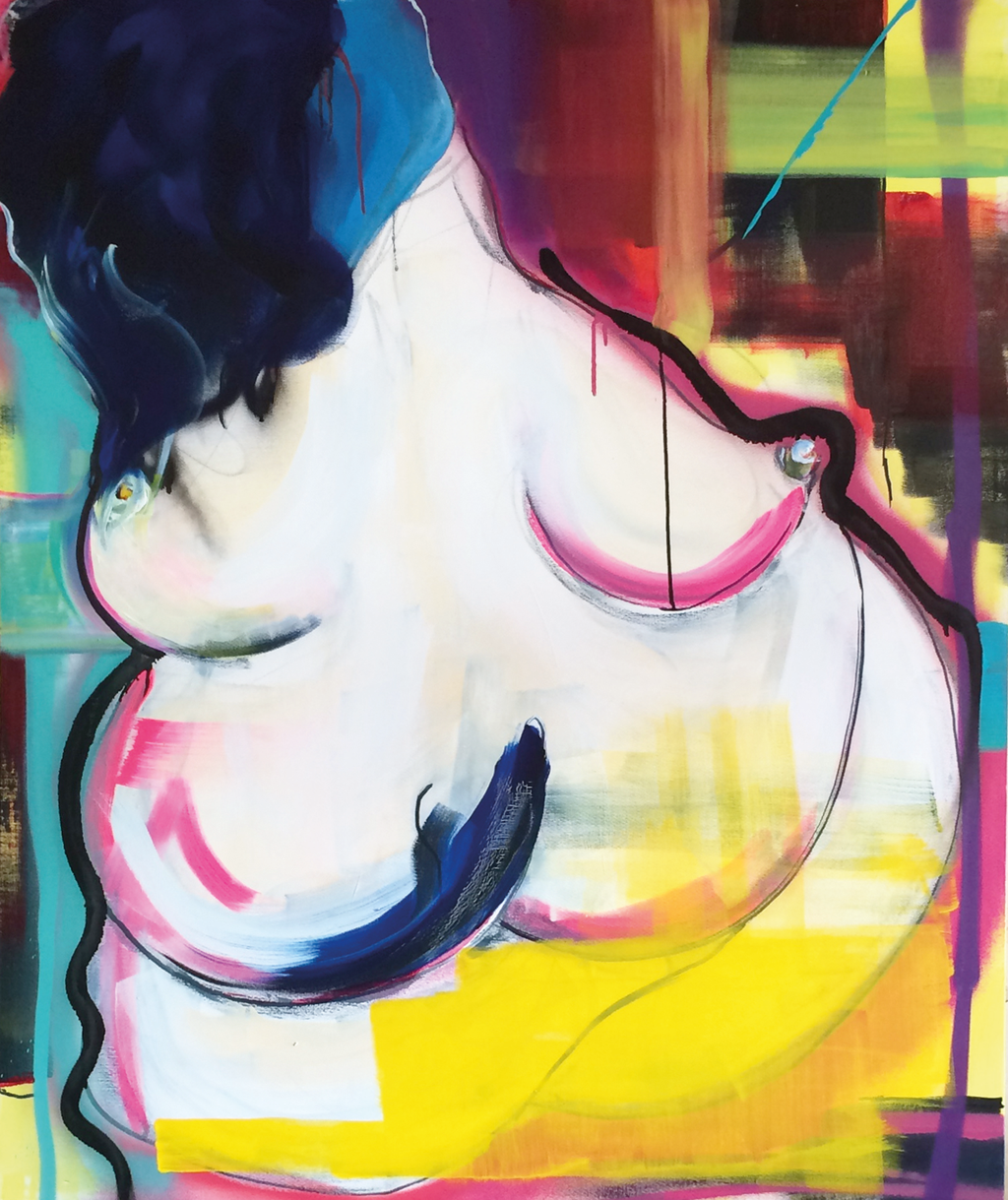 alea abdita est (Acrylic, Spray Paint, Ink, Graphite on Canvas, 120x100cm) 