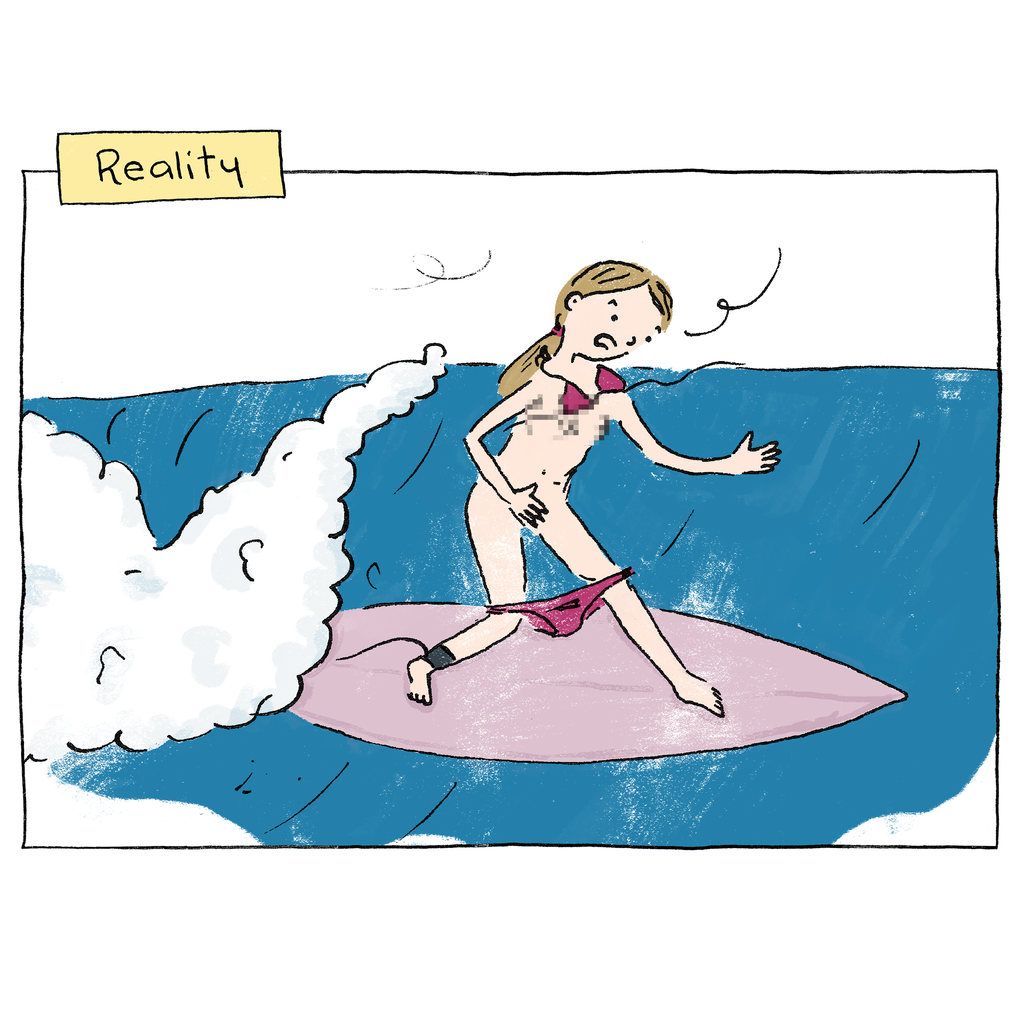 Bikini surfing reality