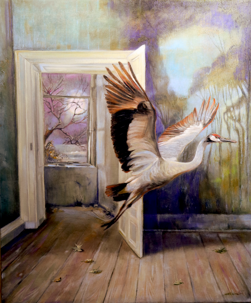 "Internal flight"120cm x 100cm oil on canvas 2025