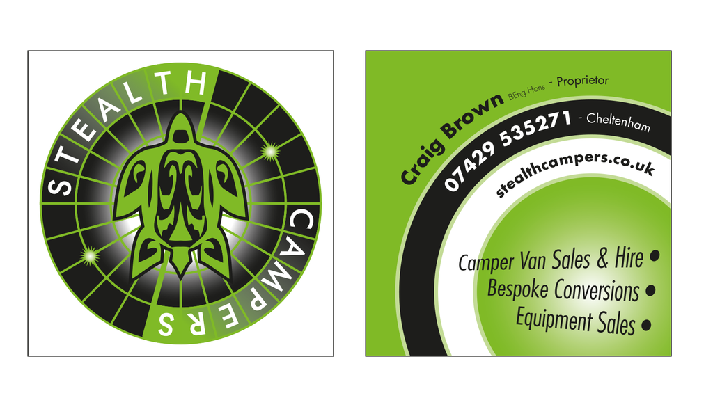 Camper van business card design