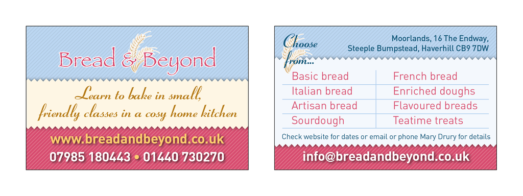 Baking business card design