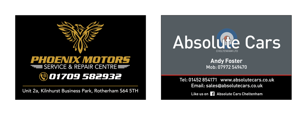 Motor Trade business card design