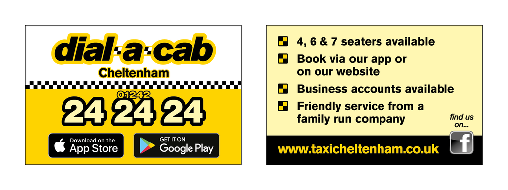 Taxi cab company business card design