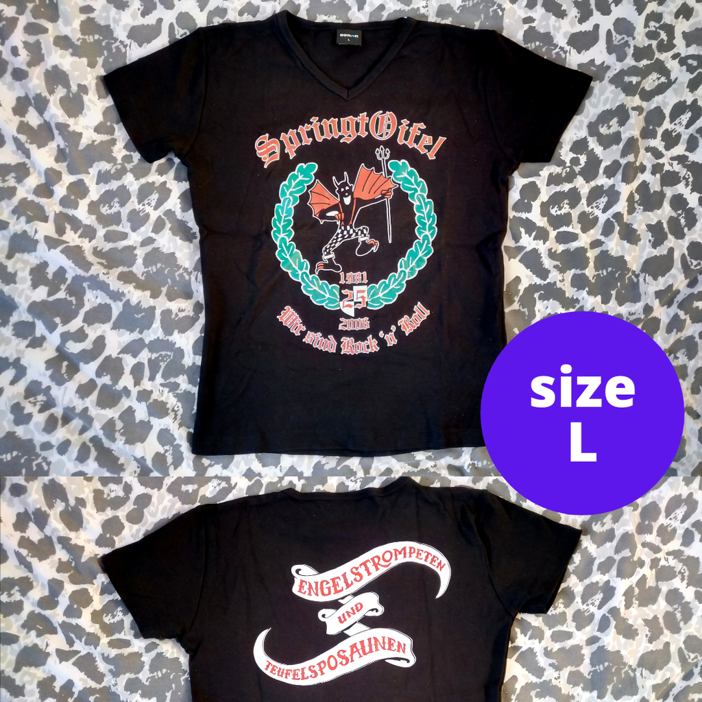 Punk shirt fleamarket - Band tees and more for sale - Springtoifel large womans T-shirt - Zebraspider Eco Anti-Fashion Blog