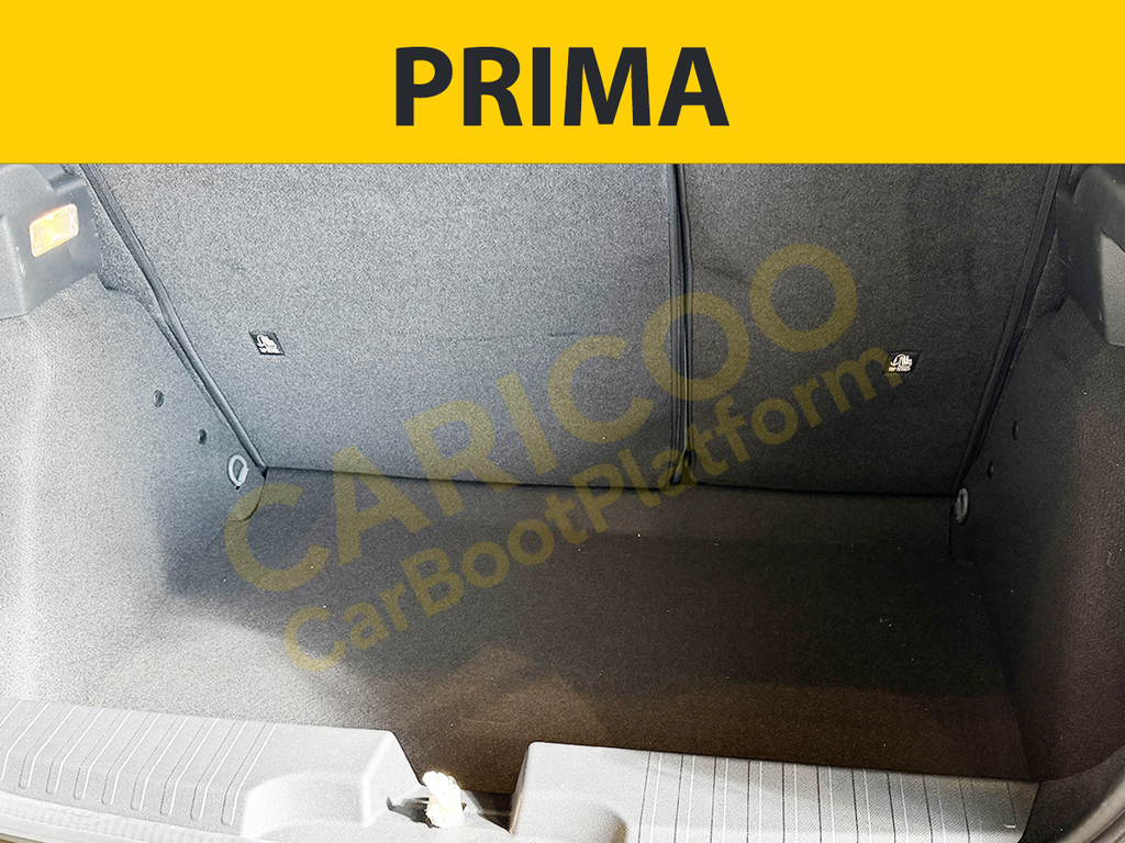 fiat grande panda senza il pianale nel bagagliaio