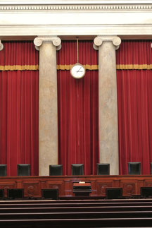Sitzungssaal im Supreme Court