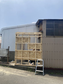 解体した小屋の再建