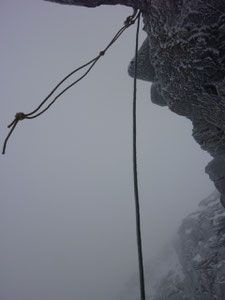 Mönch, Lauper, Nordwand, Schulterstand, Schlinge