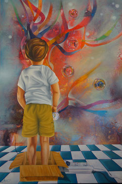 Memorias, Óleo sobre lienzo 80 x 120 cm, Privad0