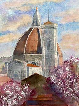 Aquarell Dom von Florenz