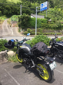 道の駅 龍游館 バイク多し。