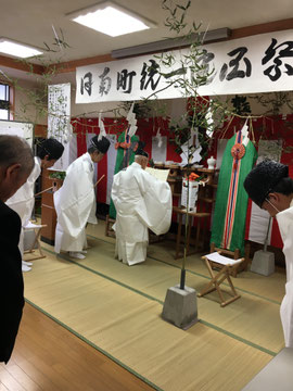 日南町統一建国祭 祝詞奏上