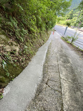 車参道の補強工事