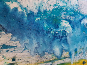 "Clouds breaking trough", 120 cm × 30 cm