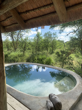 Der kleine Pool von Nsala, auch genutzt als Elefanten-Trinkstelle
