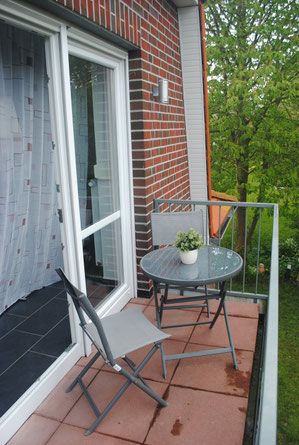 Balkon Wattlooper Ferienwohnung Norddeich