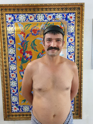 Murat with his classic moustache did Hammam to Bastian