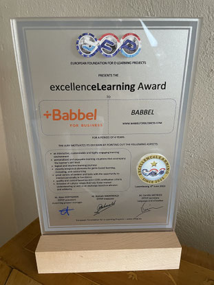 excellenceLearning label for "Babbel for Business"