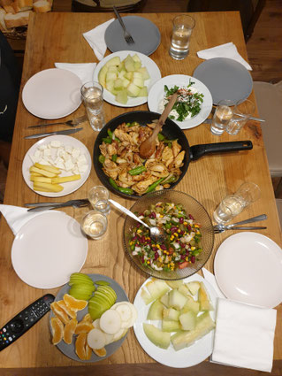 Sinan prepared dinner for us at his apartment