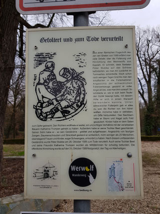 Gefoltert und zum Tode verurteilt, Werwolf Wanderweg, Schloss Bedburg, Hinrichtung