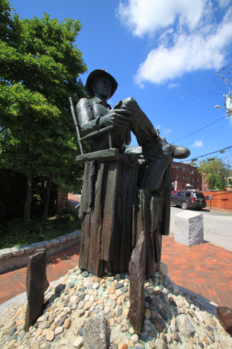 John Ford‘s statue in his hometown Portland at Gorham’s Corner.