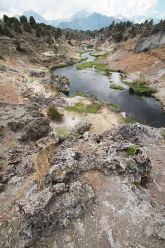 Hot Creek Geological Site was one of Henry Hathaway's favorite movie locations. After using it in "From Hell to Texas", he shot two John Wayne movies there: "North to Alaska" and "True Grit". 