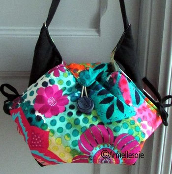 sac,besace, cabas, original, fait main,fabriqué en France, multicolore,  femme, chic, gai