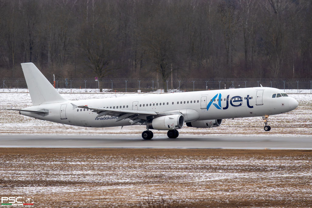 TC-GPF Airbus A321-231 2255  V2533-A5  AJet - BBN Airlines 2004 @ Munich MUC 02 2026 © Piti Spotter Club Verona