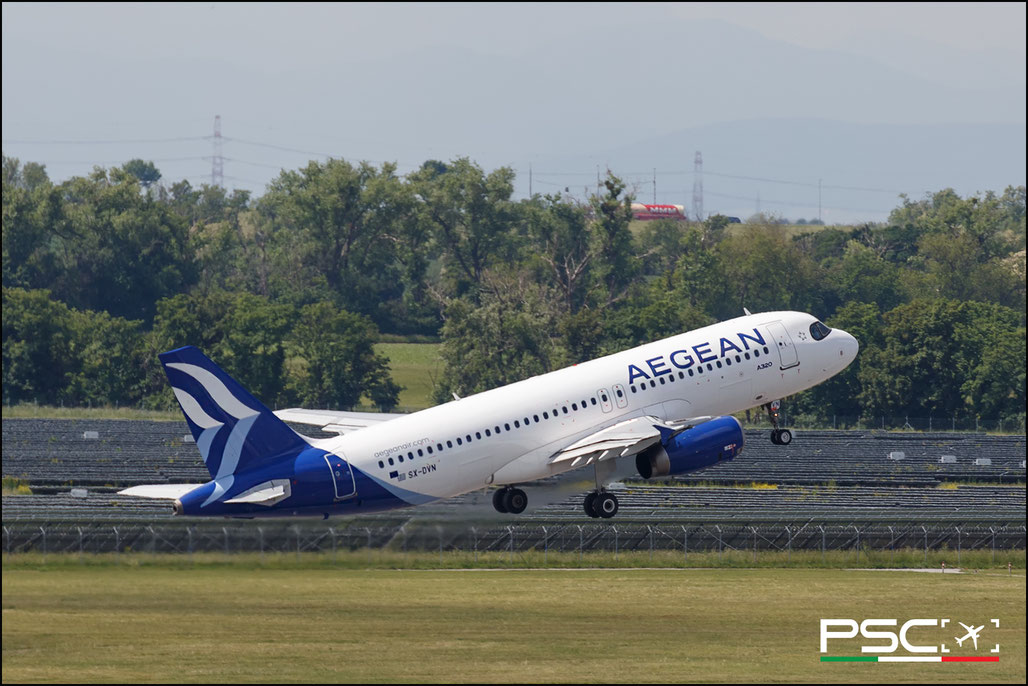 SX-DVN Airbus A320-232 3478  V2527-A5  Aegean Airlines 2008  @ Vienna VIE 06 2025 © Piti Spotter Club Verona