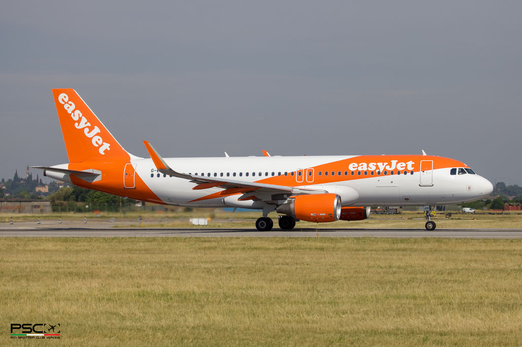 G-EJCE Airbus A320-214 6107  cfm56-5B4/3  easyJet (SMBC Aviation Capital) 2014  @ Verona Villafranca 05 2026 © Piti Spotter Club Verona