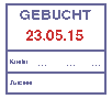 PC/GEOS Office-Assistenten-Vorlage Stempel "Gebucht"