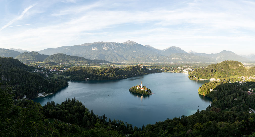 Lake Bled, Bled, Slovenia, Slowenien, Wallfahrtskirche Mariä Himmelfahrt, Cerkev Marijinega Vnebovzetja