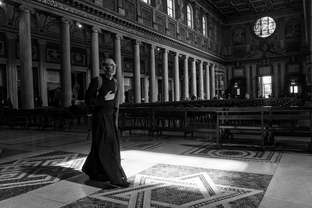 Rome offers a church for every day of the year. This is Santa Maria Maggiore near Central Station which had some nice light "enlightening" this cleric.