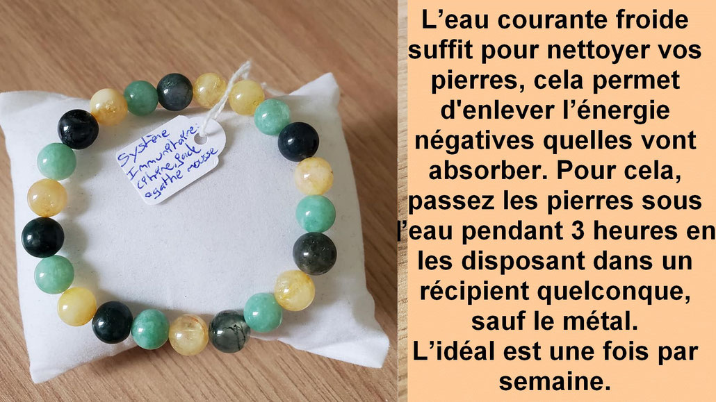 Comment nettoyer votre bracelet pierre Santé Système immunitaire