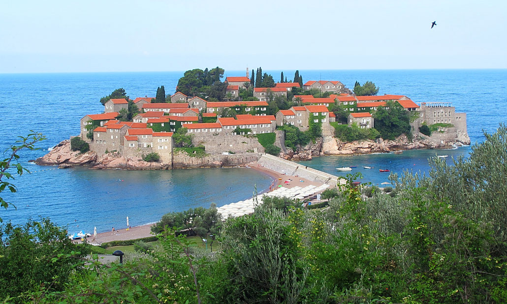 Insel St. Stefan bei Budva.