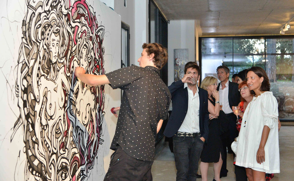 Matt.B @ Le domaine des artistes - Antibes, Peintures, performance, paintings, artiste, mattb, matthieu belleville, live painting, live, art, artcontemporain, street art, urban art