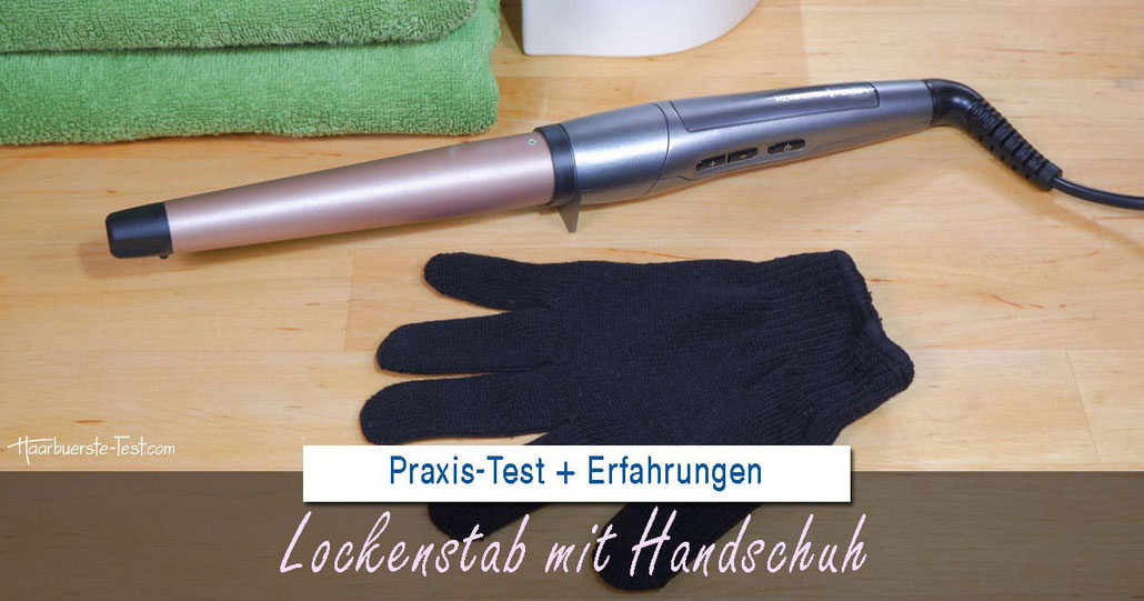 Lockenstab mit Handschuh, hitzebeständige handschuhe