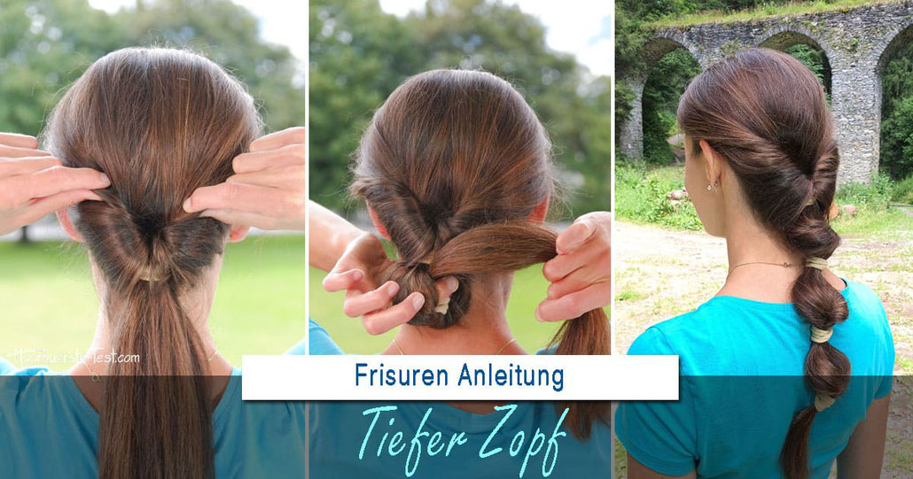 Wellen Zopf, Wellenfrisur, einfache Frisur für lange Haare