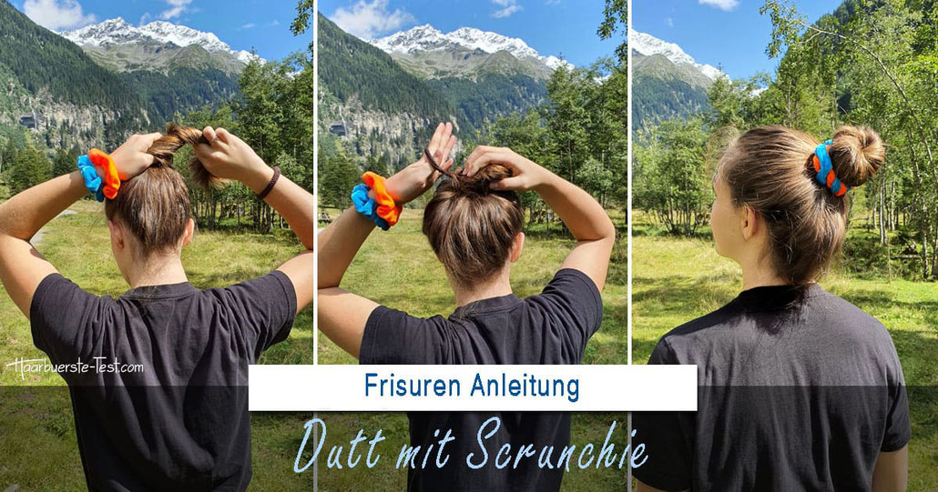 dutt mit scrunchie, scrunchie dutt