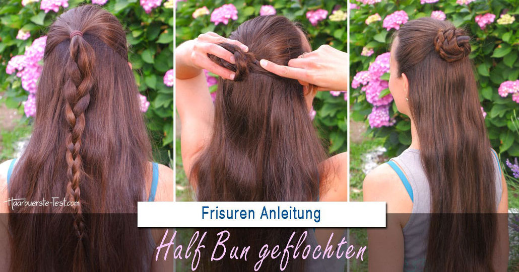 Half Bun geflochten: Tutorial zum Dutt flechten