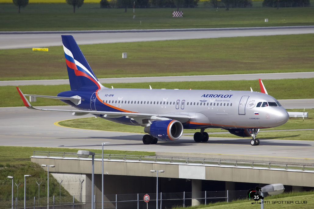 VQ-BPW A320-214 5982 Aeroflot @ Munich Airport 15.05.2016  © Piti Spotter Club Verona